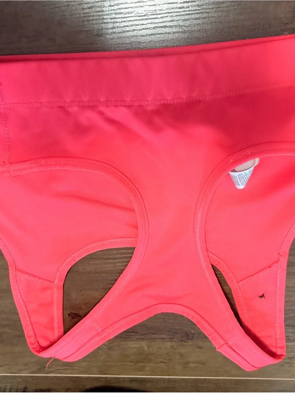 Nike Women’s Neon Coral Racerback Sports Bra - Black Swoosh